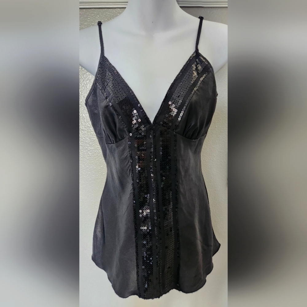 Charlotte Russe Black Sequin Top